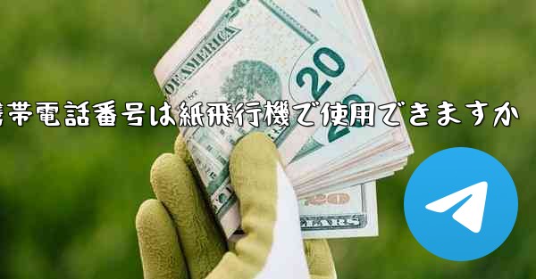 <b>中国の携帯電話番号は紙飛行機で使用できますか</b>