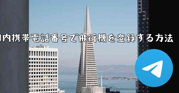 国内携帯電話番号で飛行機を登録する方法
