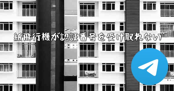 紙飛行機が認証番号を受け取れない