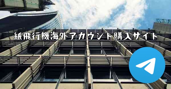 紙飛行機海外アカウント購入サイト