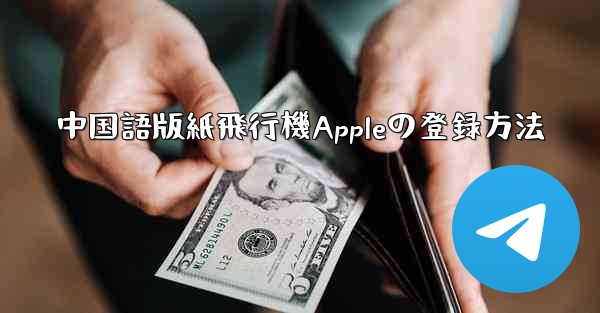 中国語版紙飛行機Appleの登録方法