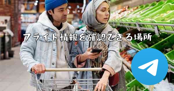 フライト情報を確認できる場所