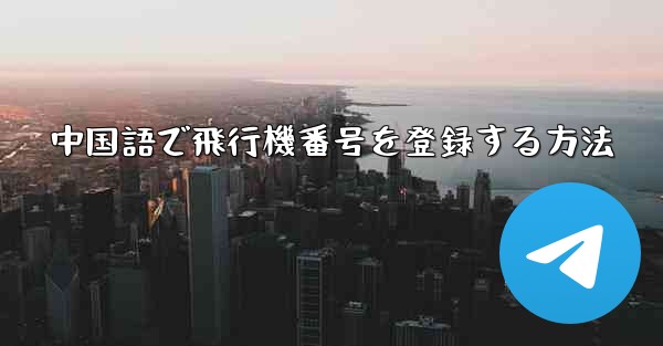 中国語で飛行機番号を登録する方法