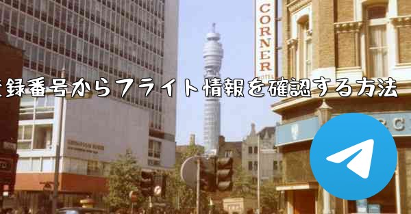 機体登録番号からフライト情報を確認する方法