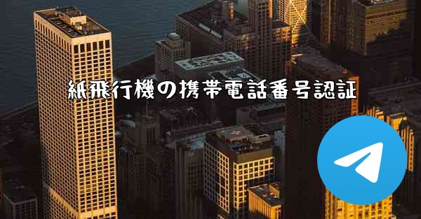 <b>紙飛行機の携帯電話番号認証</b>