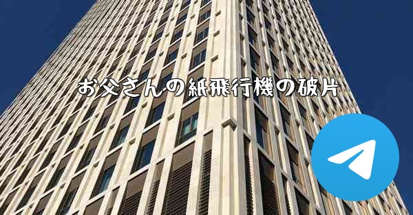 お父さんの紙飛行機の破片