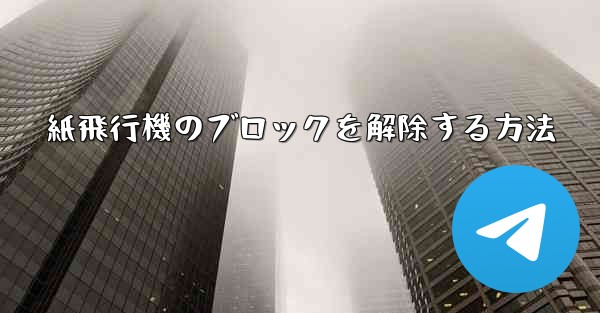 <b>紙飛行機のブロックを解除する方法</b>