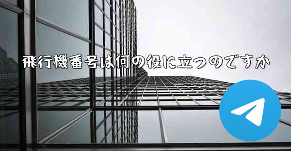 <b>飛行機番号は何の役に立つのですか</b>