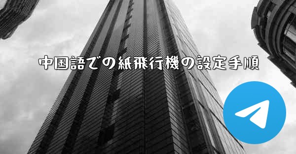<b>中国語での紙飛行機の設定手順</b>