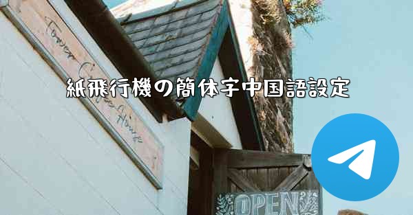 紙飛行機の簡体字中国語設定