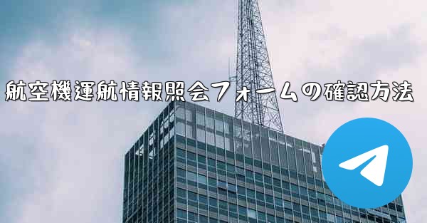 航空機運航情報照会フォームの確認方法