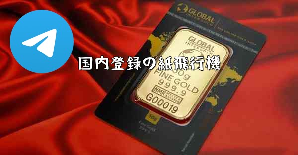 国内登録の紙飛行機