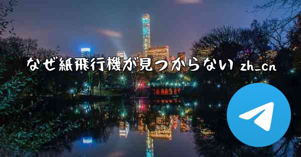 なぜ紙飛行機が見つからない zh_cn