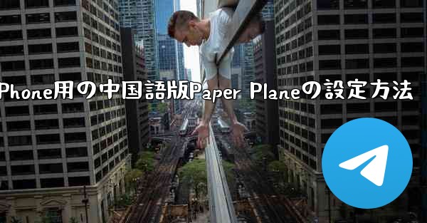 iPhone用の中国語版Paper Planeの設定方法