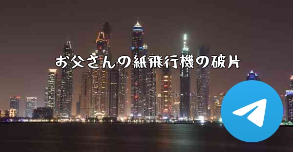 お父さんの紙飛行機の破片