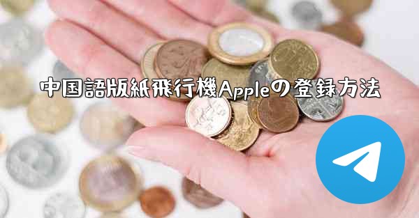 中国語版紙飛行機Appleの登録方法