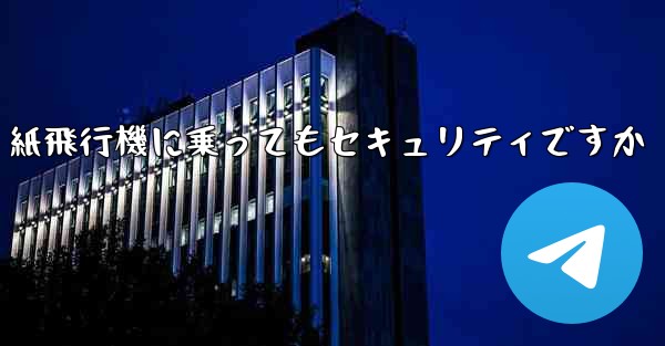 紙飛行機に乗ってもセキュリティですか