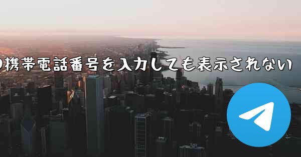 紙飛行機の携帯電話番号を入力しても表示されない