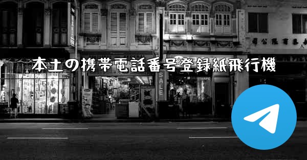 本土の携帯電話番号登録紙飛行機