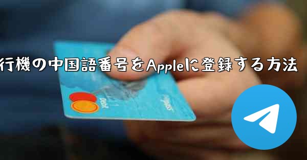 紙飛行機の中国語番号をAppleに登録する方法