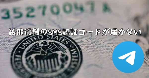 紙飛行機のSMS認証コードが届かない