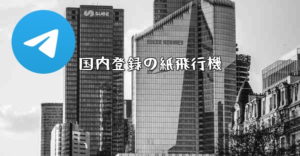 国内登録の紙飛行機