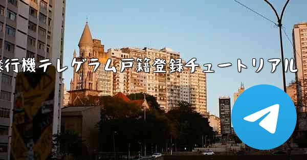 紙飛行機テレゲラム戸籍登録チュートリアル