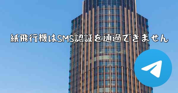 紙飛行機はSMS認証を通過できません