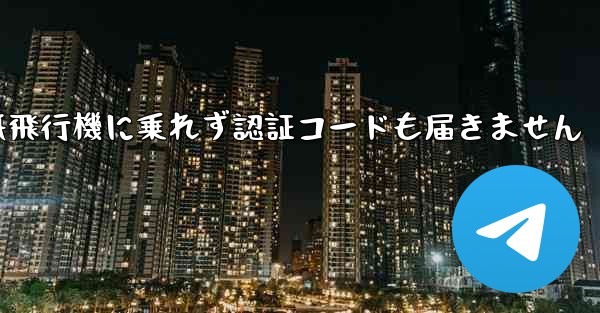 紙飛行機に乗れず認証コードも届きません