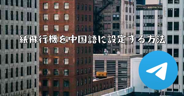 紙飛行機を中国語に設定する方法