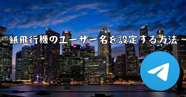 紙飛行機のユーザー名を設定する方法