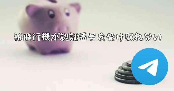紙飛行機が認証番号を受け取れない