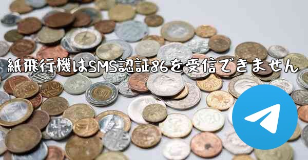 紙飛行機はSMS認証86を受信できません