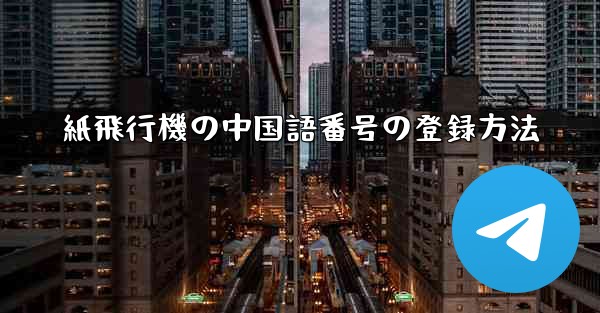 紙飛行機の中国語番号の登録方法