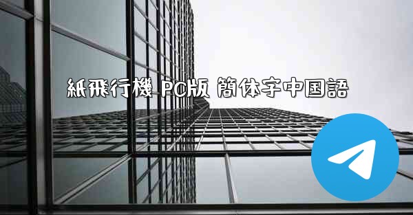 紙飛行機 PC版 簡体字中国語