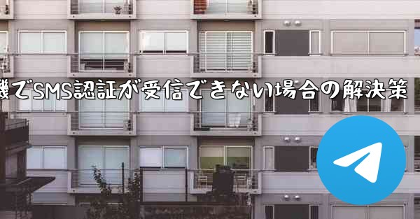 紙飛行機でSMS認証が受信できない場合の解決策