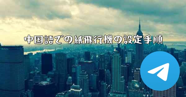 中国語での紙飛行機の設定手順