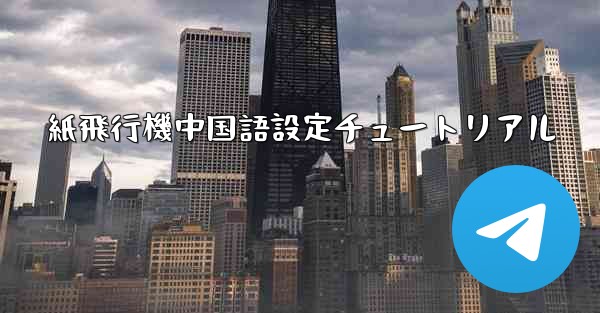 紙飛行機中国語設定チュートリアル