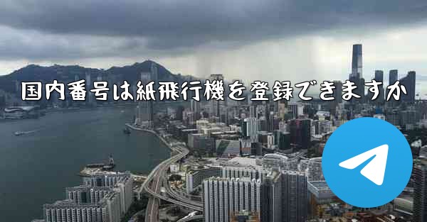 国内番号は紙飛行機を登録できますか