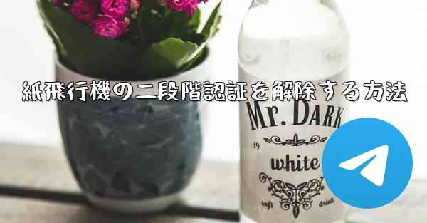 紙飛行機の二段階認証を解除する方法