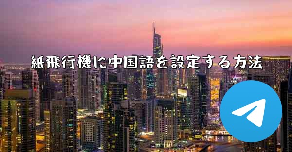 紙飛行機に中国語を設定する方法