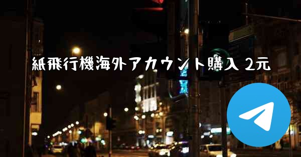 紙飛行機海外アカウント購入 2元