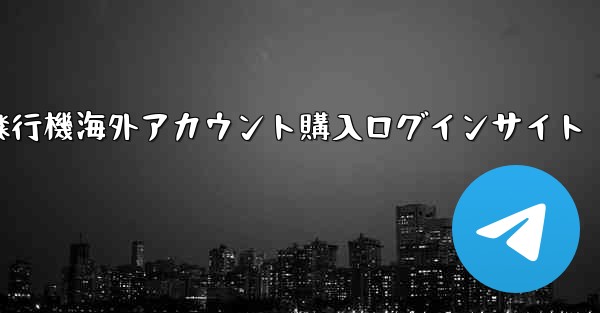 紙飛行機海外アカウント購入ログインサイト