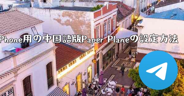 iPhone用の中国語版Paper Planeの設定方法
