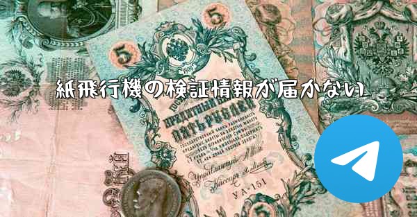 紙飛行機の検証情報が届かない