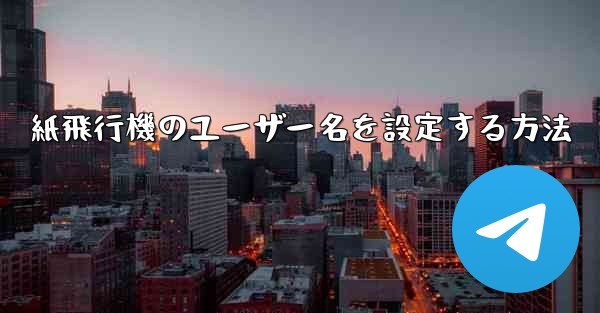 紙飛行機のユーザー名を設定する方法