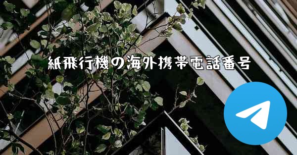 紙飛行機の海外携帯電話番号