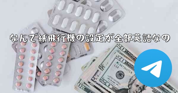 なんで紙飛行機の設定が全部英語なの