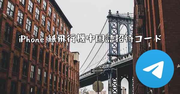 iPhone 紙飛行機中国語招待コード