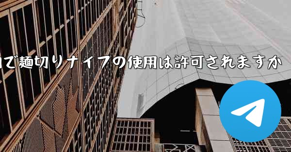 飛行機内で麺切りナイフの使用は許可されますか